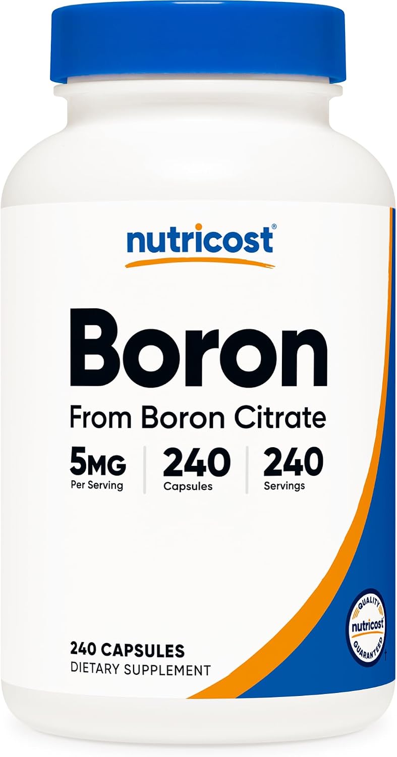 Nutricost Boron Capsules 5mg, 240 Vegetarian Capsules - görsel 1