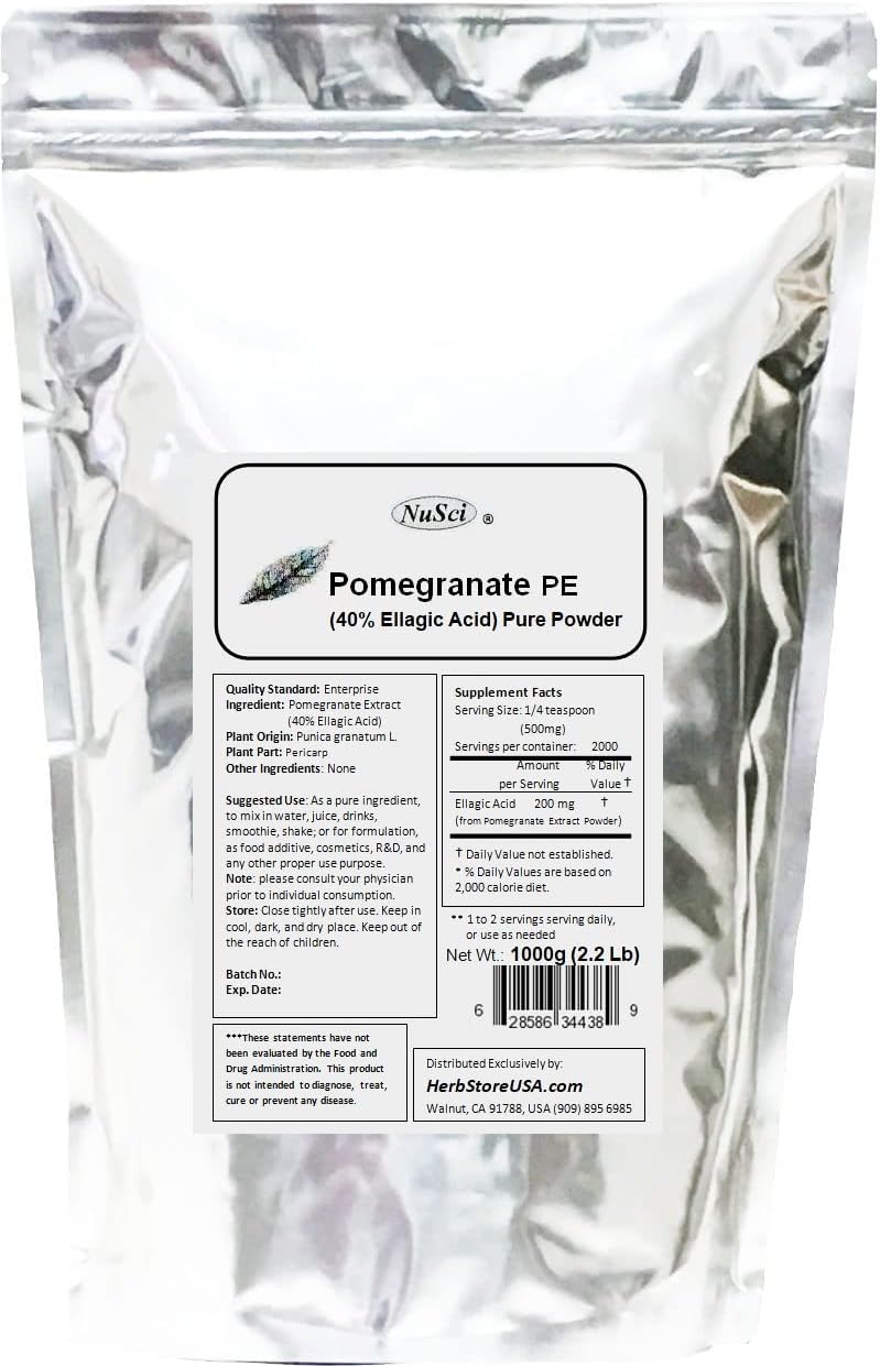 NuSci Pomegranate Extract Powder – Standardised to 40% Ellagic Acid (500g) - görsel 2