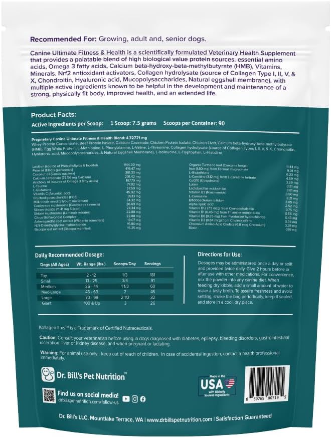 Dr. Bill’s Canine Ultimate Fitness & Health Daily Dog Multivitamin - 680g - görsel 8