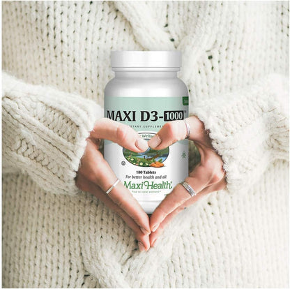Maxi-Health Vitamin D3 1000 IU - for Healthy Muscle Function, Bone Health and Immune Support – 360 Tablets – Kosher Supplement