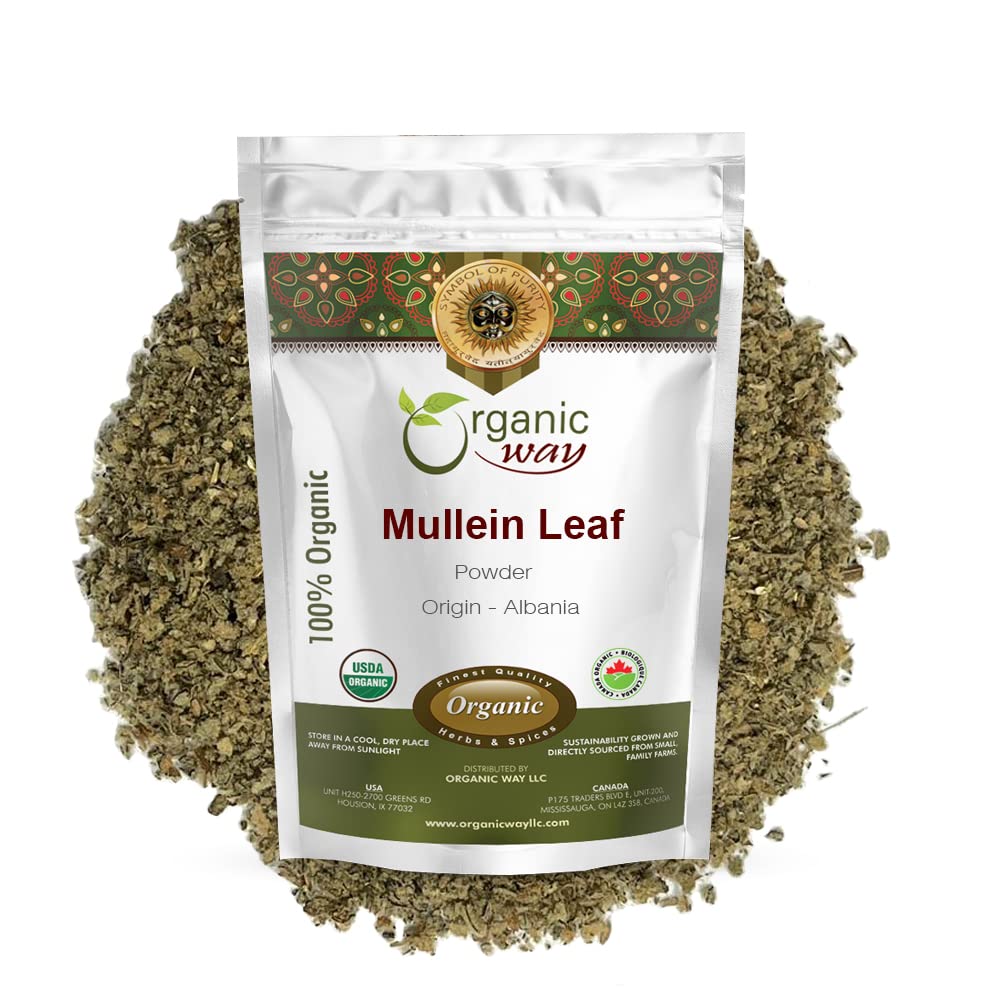 Organic Mullein Leaf Powder – European Wild-Harvest, USDA Organic, Kosher, Vegan, Non-GMO & Gluten-free (8 oz) - görsel 1