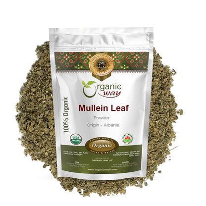 Organic Mullein Leaf Powder – European Wild-Harvest, USDA Organic, Kosher, Vegan, Non-GMO & Gluten-free (8 oz)