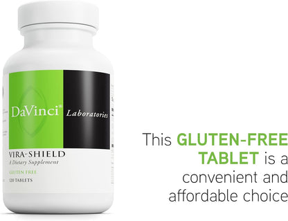 DAVINCI Labs Vira-Shield – Dietary Supplement for Detox, Immune & Gastrointestinal Support – 120 Tablets
