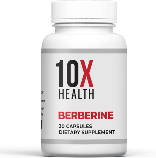 10X Health Berberine Supplement 500mg – Dihydroberberine for Optimised Absorption – 30 Capsules