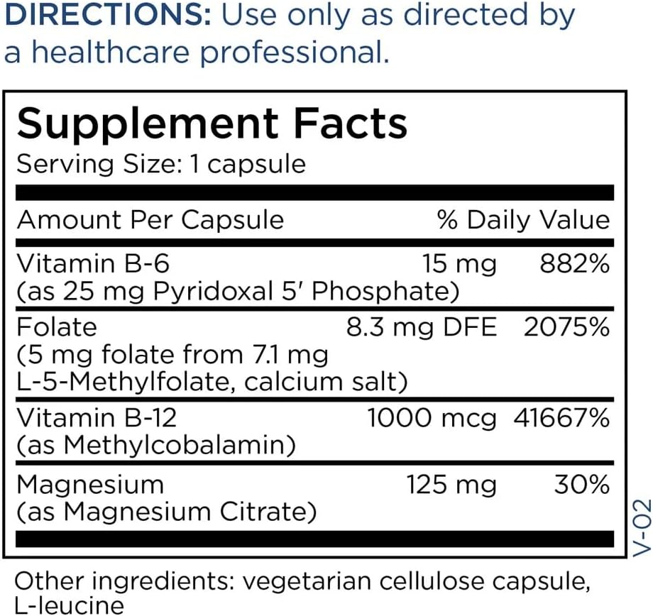 MethylPro Cofactors + L-Methylfolate 5 mg – Active Folate with B6, B12 & Magnesium for Healthy Methylation – 30 Capsules - görsel 2