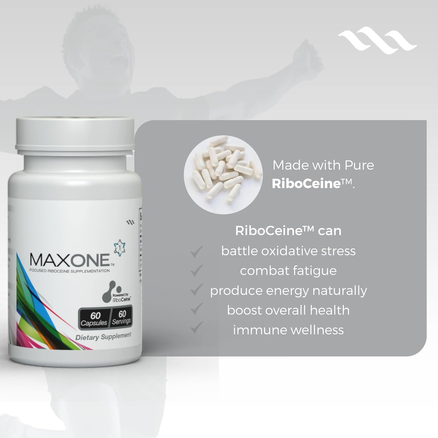 Max One, Focused RiboCeine Supplementation, 60 Vegetable Capsules, 30 Servings (Pack of 2) - görsel 6