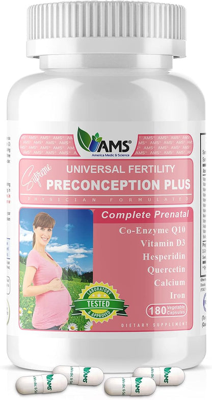Preconception Plus (180 Capsules) – Fertility and Antenatal Supplement for Women Trying to Conceive