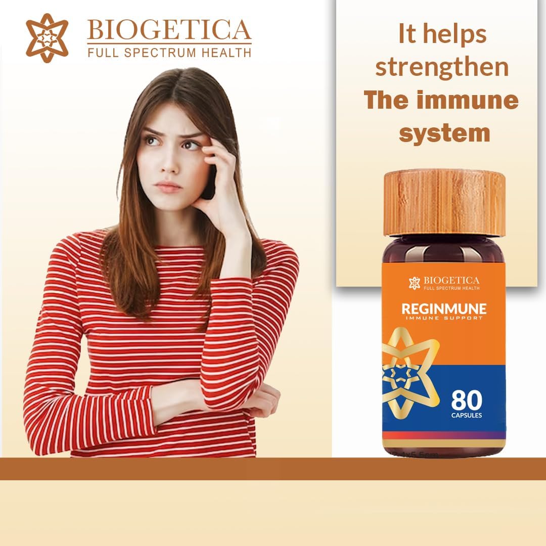 Biogetica Reginmune Natural Immune Support Supplement – Daily Wellness & Cellular Health Formula with Zinc, Magnesium, Echinacea, L-Glutamine & Aloe Vera – Vegan Diet Capsules – 80 Count, Pack of 3 - görsel 6