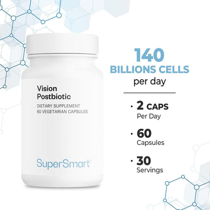 Supersmart - Vision Postbiotic 140 Billion Cells per Day, 60 Vegetarian Capsules