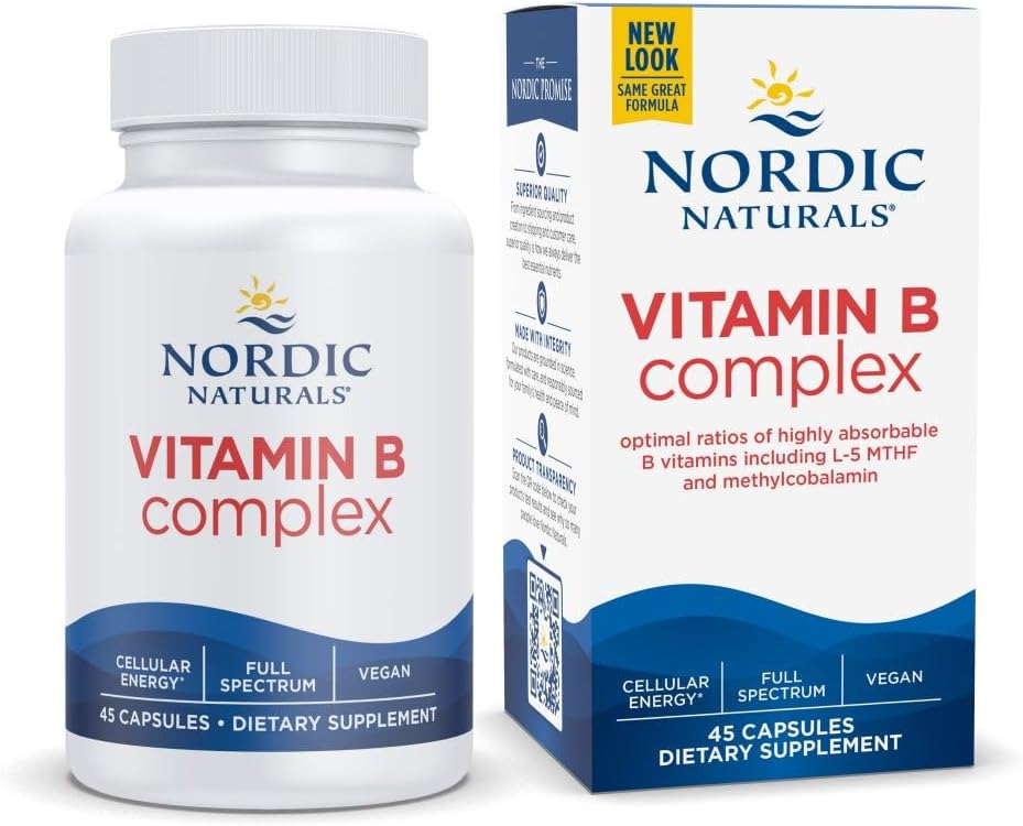 Nordic Naturals Vitamin B Complex - Once-Daily Vegan Capsules for Energy and Metabolism - görsel 1