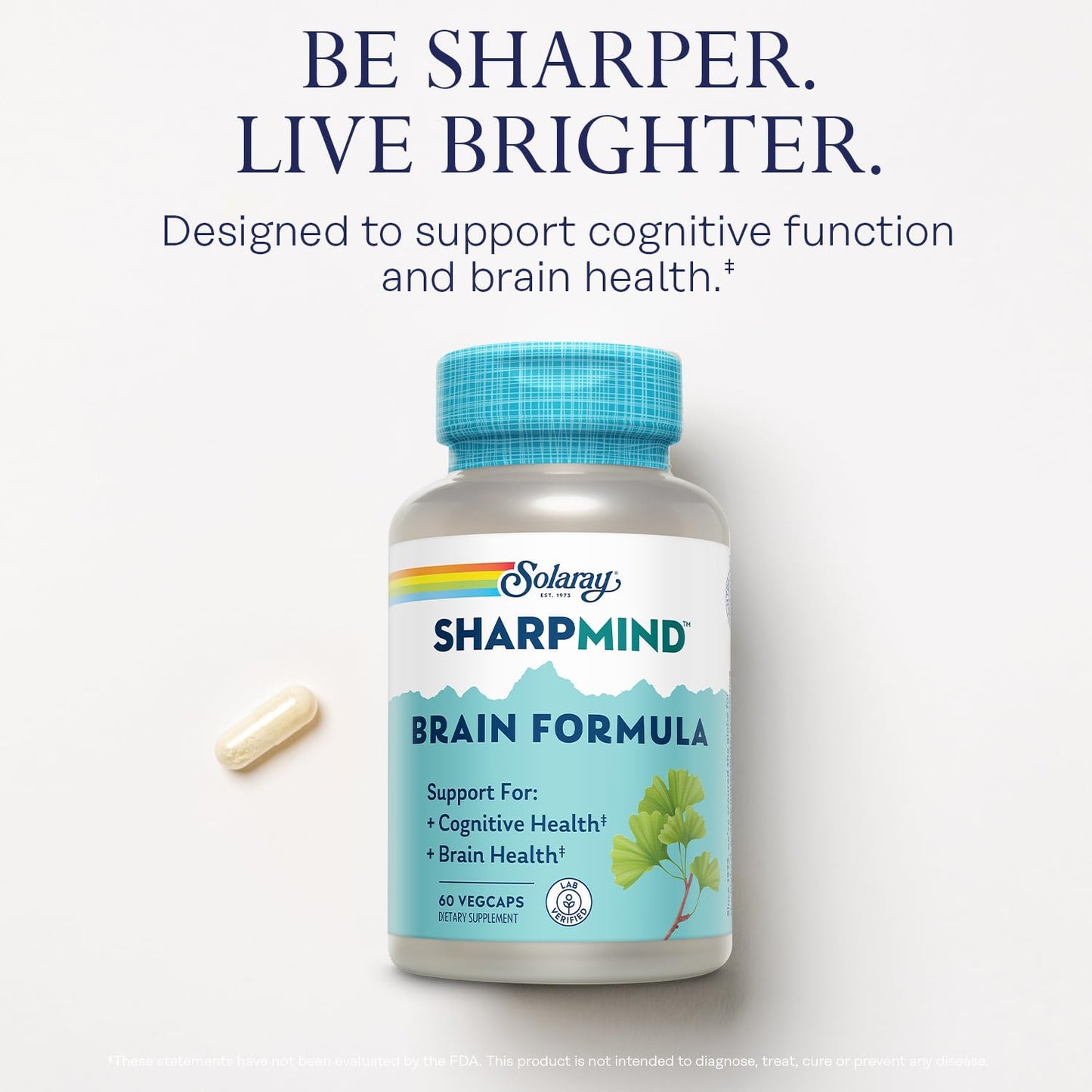 SOLARAY SharpMind Brain Support Formula – Nootropic Cognitive Health Supplement - görsel 3