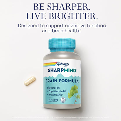 SOLARAY SharpMind Brain Support Formula – Nootropic Cognitive Health Supplement