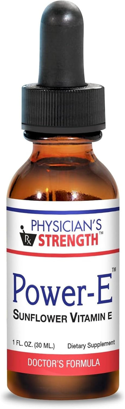 Physician's Strength Power-E - 30 ml (1 fl oz) - Sunflower Vitamin E - Soya-Free & Non-GMO - 86 Servings