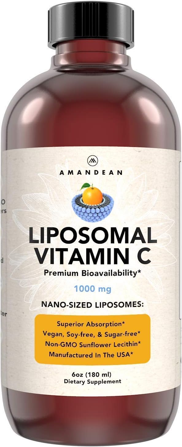 AMANDEAN Liposomal Vitamin C 1000mg Liquid Supplement - görsel 1