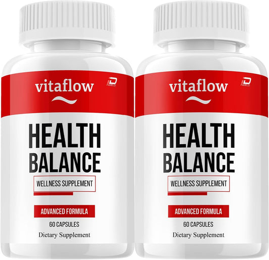 Vitaflow Capsules – Advanced Supplement, All-Natural Formula (2 Pack – 120 Capsules)