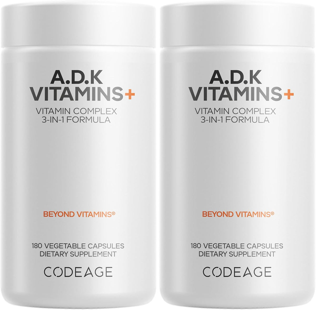 Codeage ADK Vitamins+ - Vitamin A, D3, K1 & K2 - 180 Capsules (6-Month Supply) - görsel 10