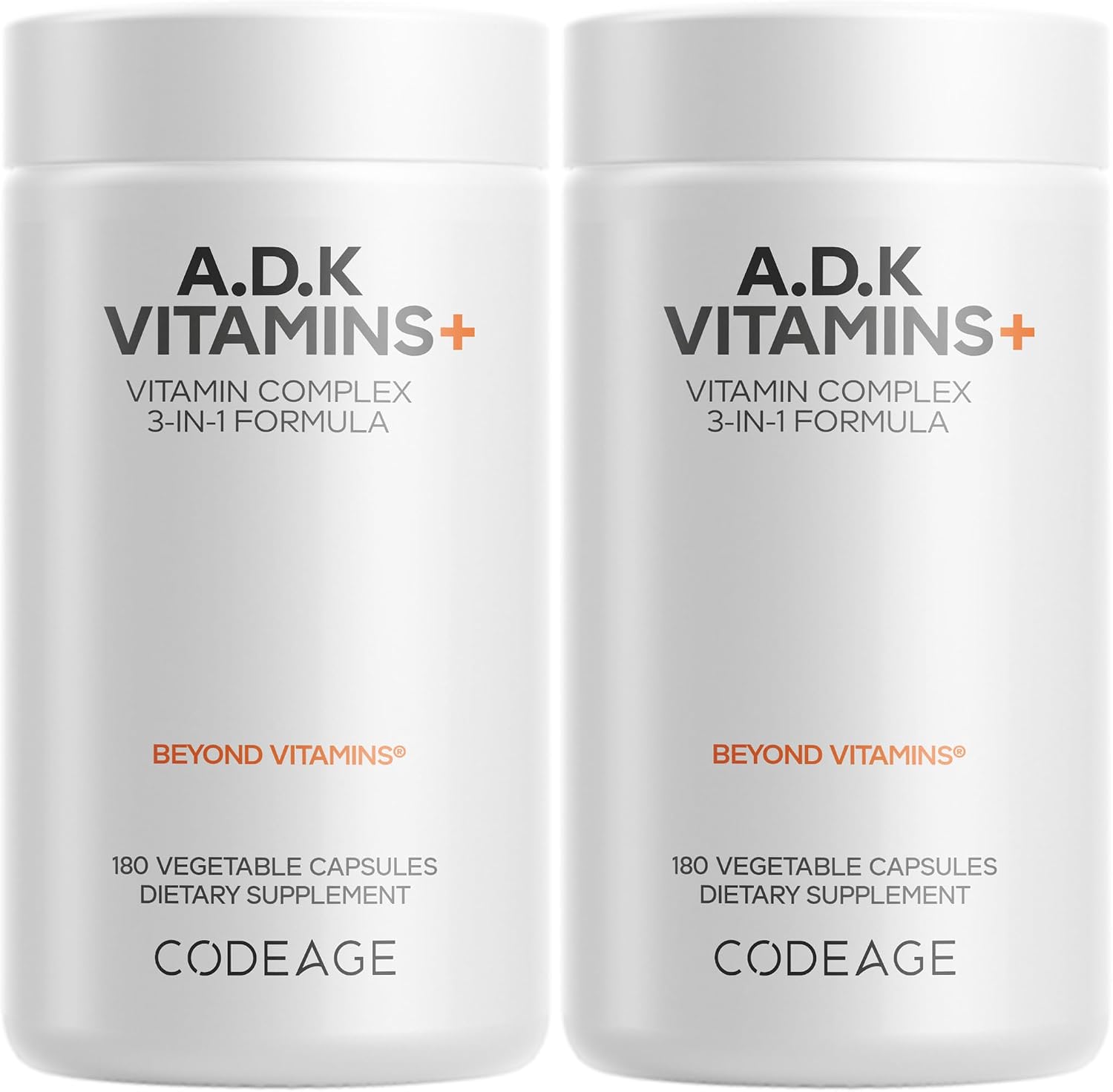Codeage ADK Vitamins+ - Vitamin A, D3, K1 & K2 - 180 Capsules (6-Month Supply) - görsel 10