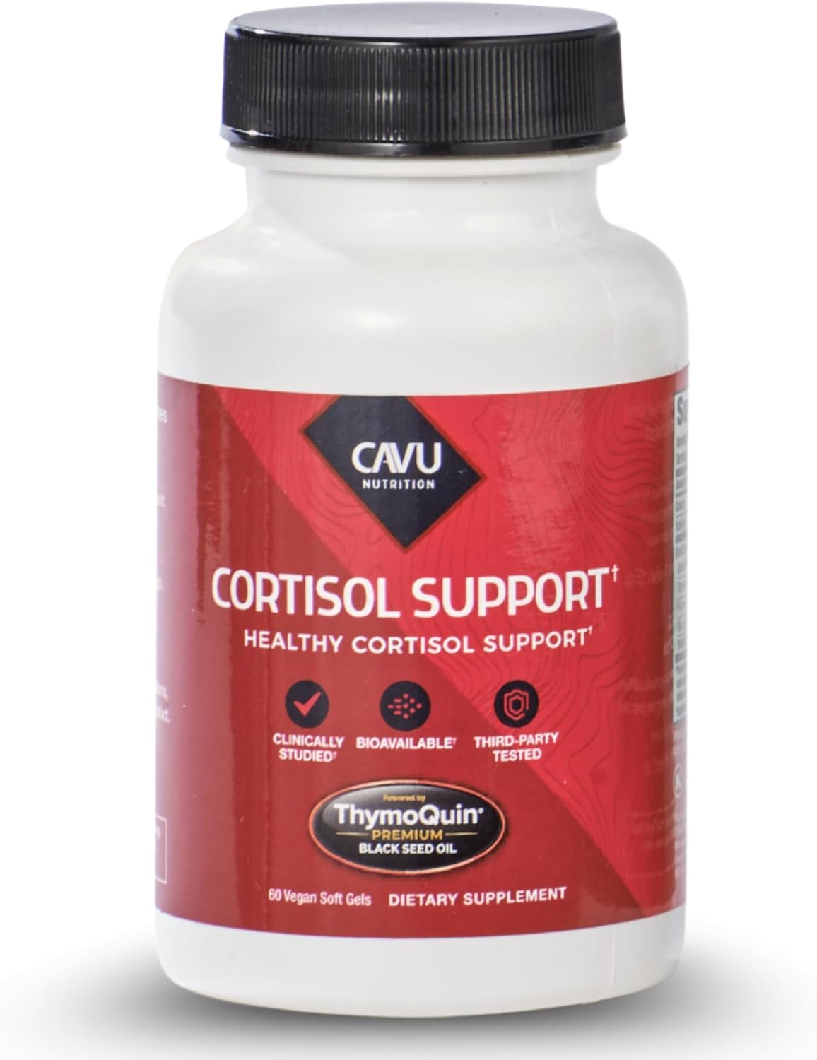ThymoQuin Cortisol Manager – Black Seed Oil Food Supplement with 3% Thymoquinone, 60 Soft gel capsules - görsel 1