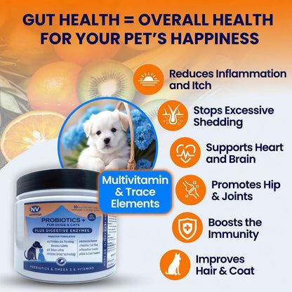 NATRIVIGA Freeze-Dried Probiotics for Dogs – Chicken Flavour (120 Chews)