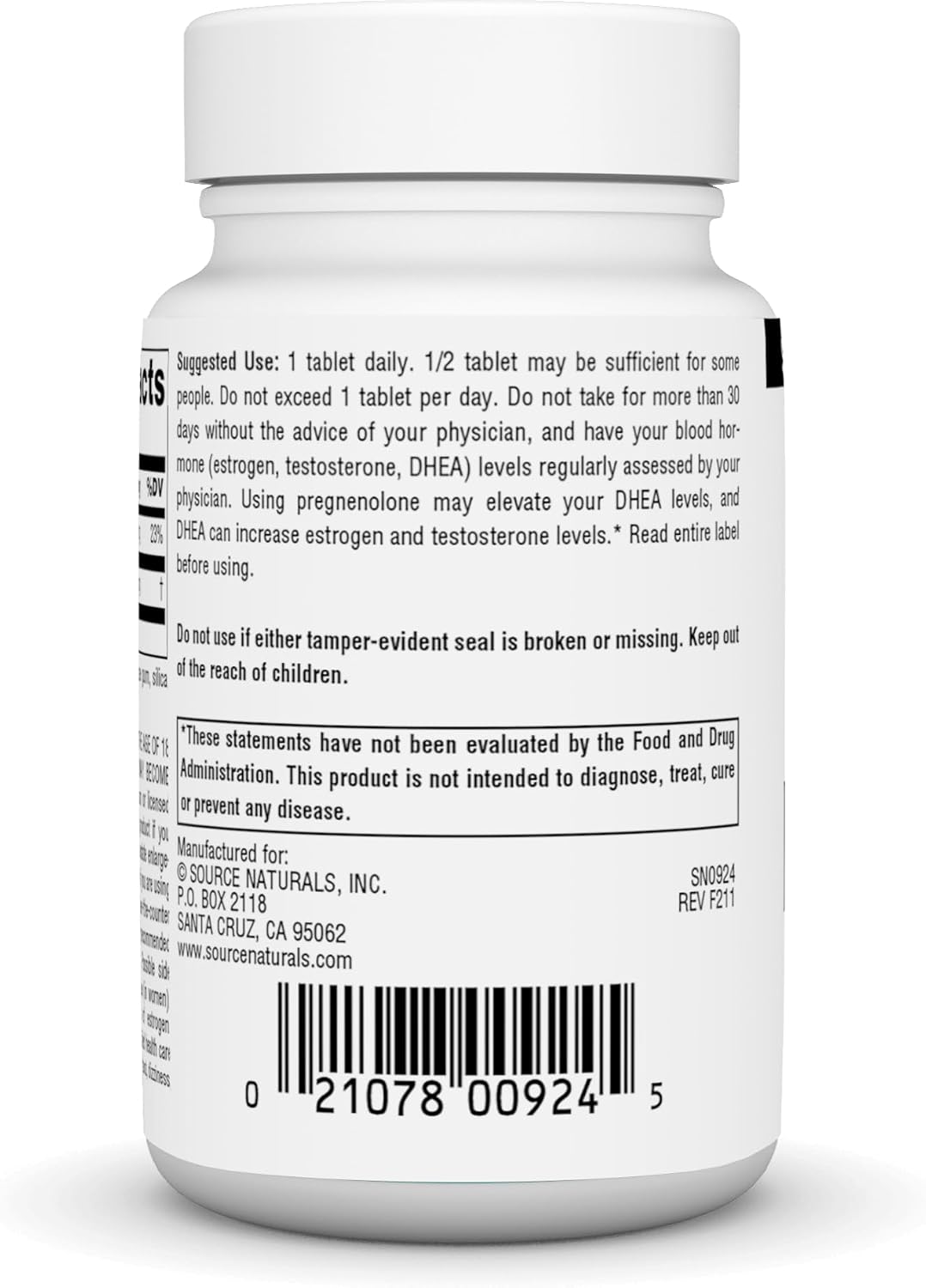 Source Naturals Pregnenolone 50mg – 60 Tablets - görsel 3