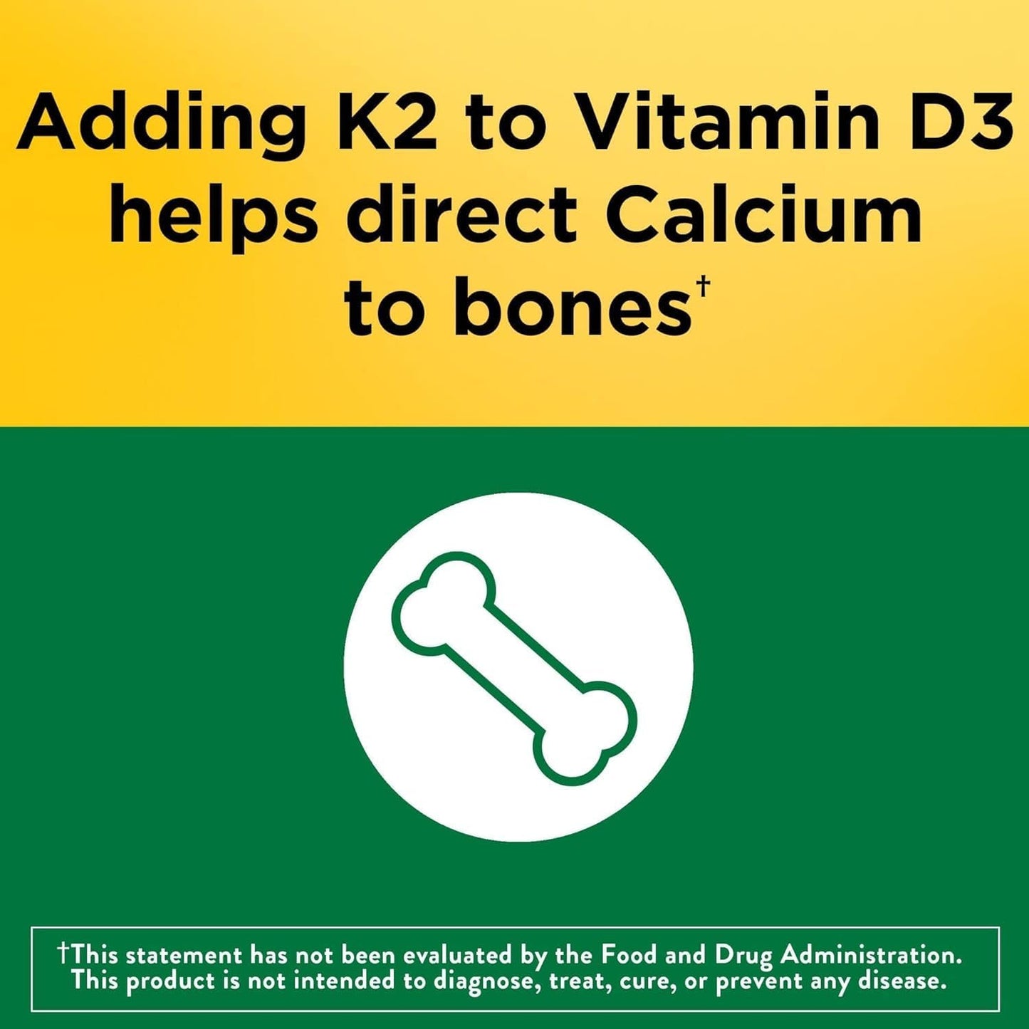 Nature Made Vitamin D3 + K2, 5000 IU (125 µg) with Vitamin K2, 30 Soft gel capsules (Pack of 2) - görsel 3