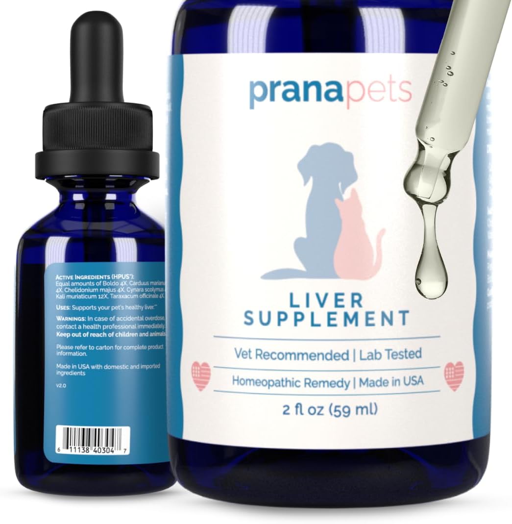 PranaPets Liver Supplement for Pets – Herbal Drops for Dogs & Cats - görsel 1