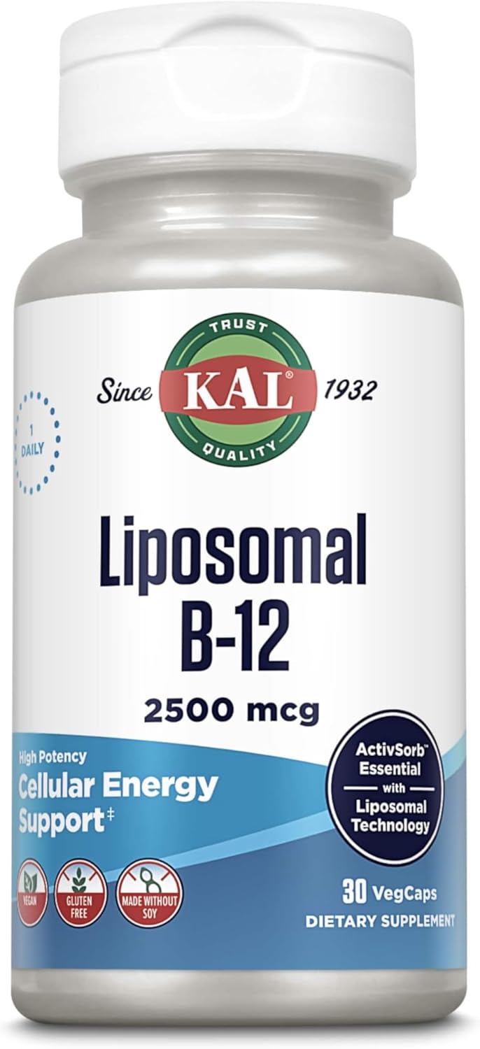 KAL Liposomal Vitamin B12 2500 mcg – 30 Vegan Capsules - görsel 1