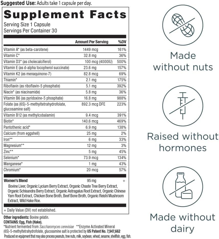 Ancient Nutrition Women's 1-Day Multivitamin, 30 CT - görsel 3