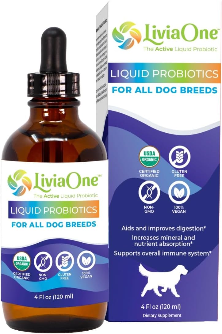 BioLifePet Liquid Probiotics for Dogs, Organic Dog Probiotic Supplement, 120 ml - görsel 1