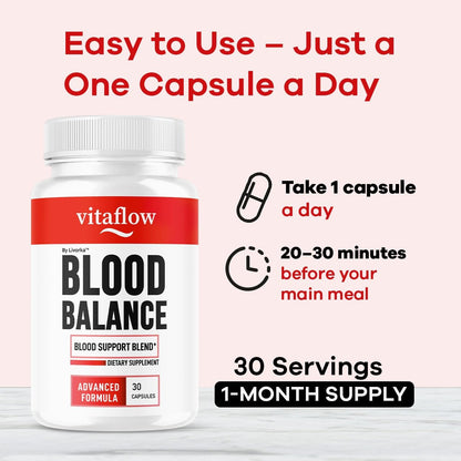 VitaFlow Capsules (2 Pack) - Balance Support Food Supplement, 60 Capsules