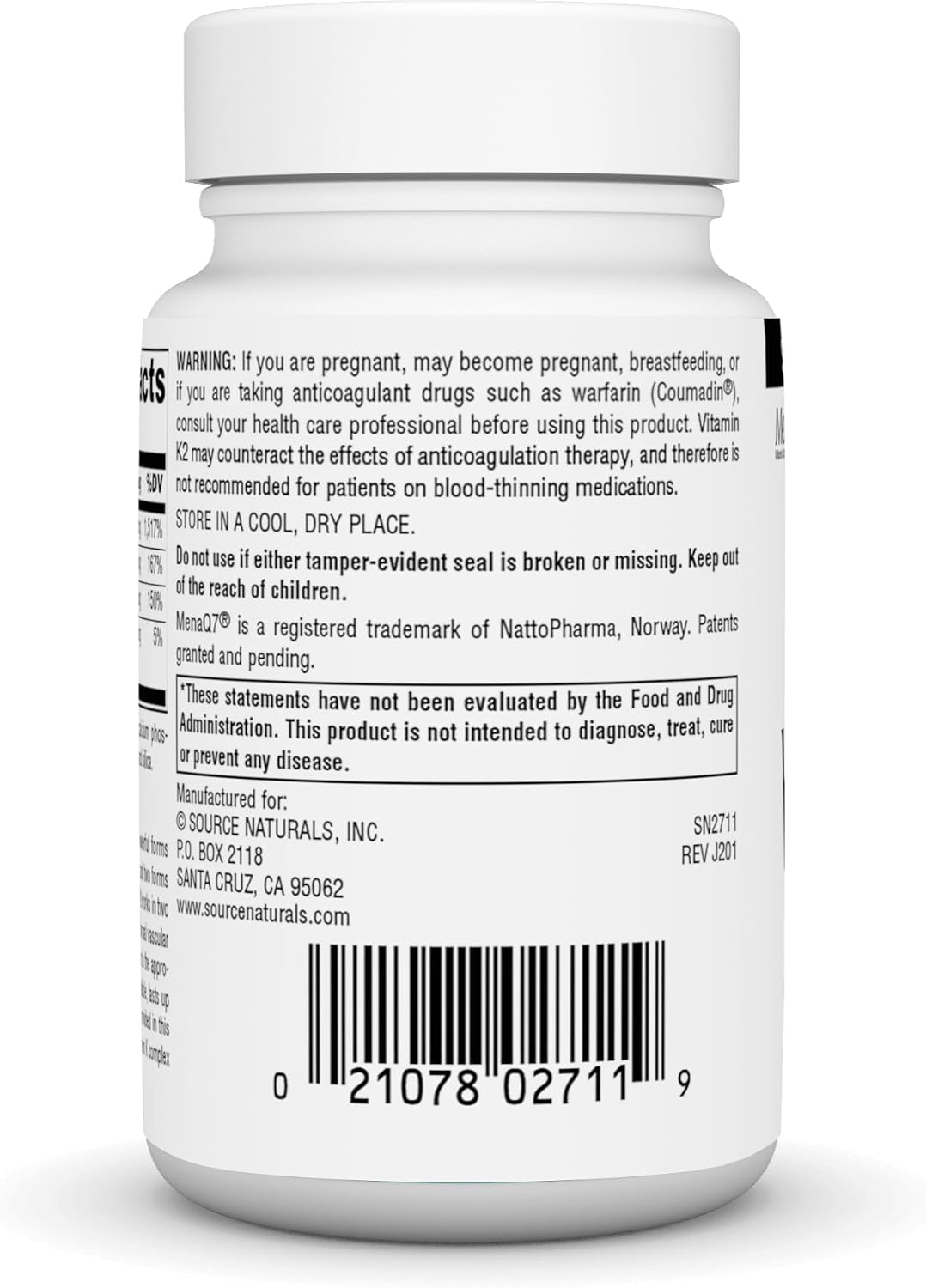 Source Naturals Vitamin K2 Advantage, for Bone Health, 2200 mcg - 120 Tablets - görsel 3