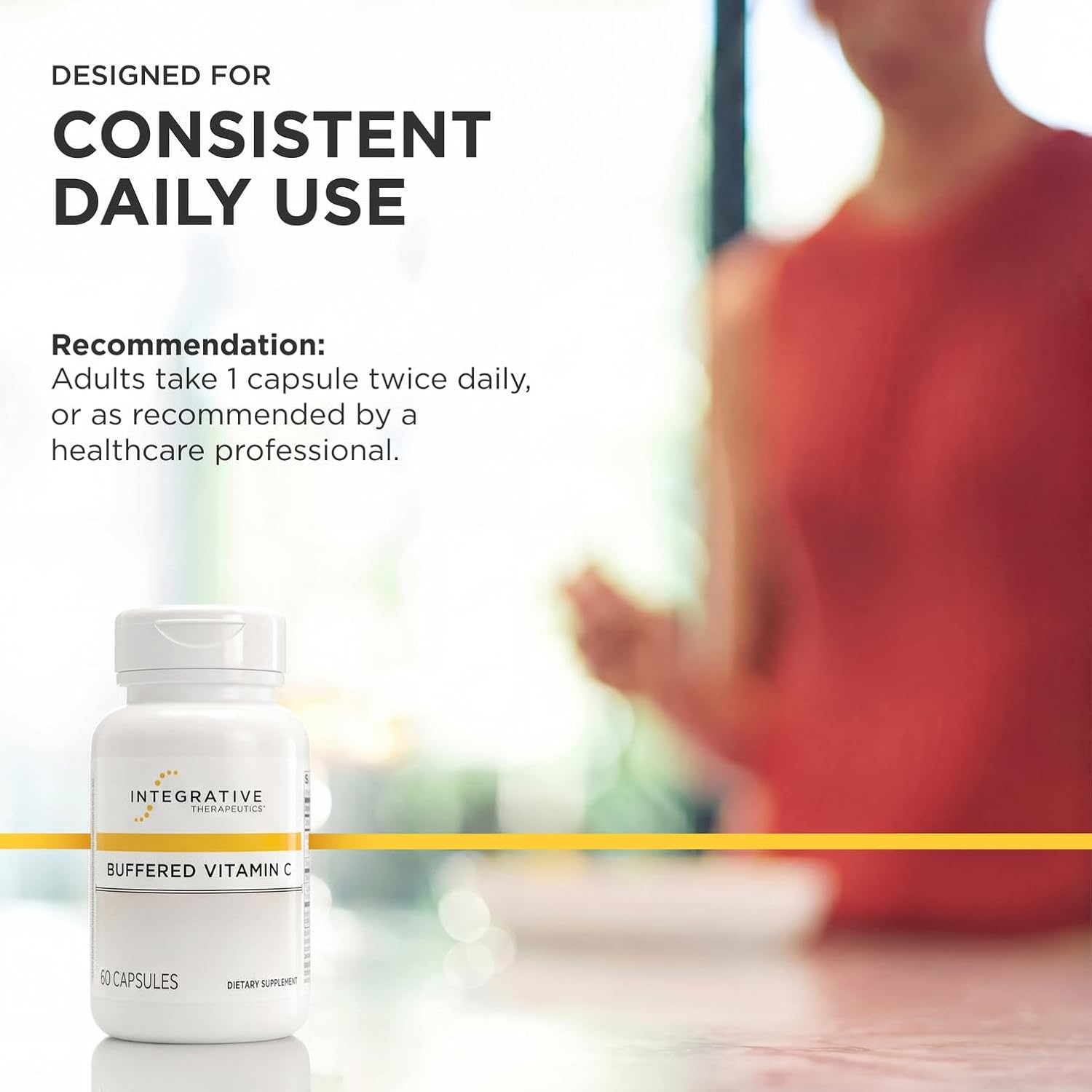 Integrative Therapeutics Buffered Vitamin C 1,000 mg - 60 Vegan Capsules - görsel 7
