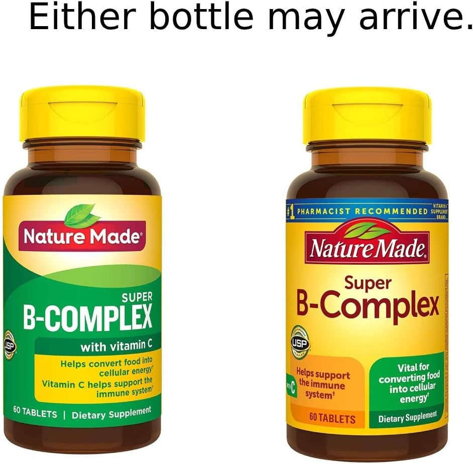 Nature Made Super B-Complex with Vitamin C and Folic Acid – 60 Tablets - görsel 2