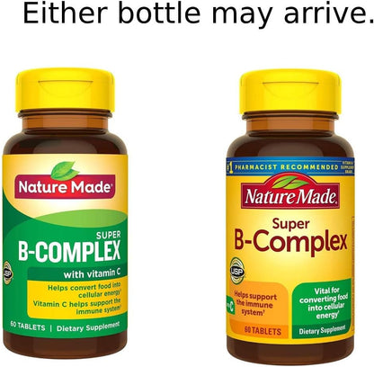 Nature Made Super B-Complex with Vitamin C and Folic Acid – 60 Tablets