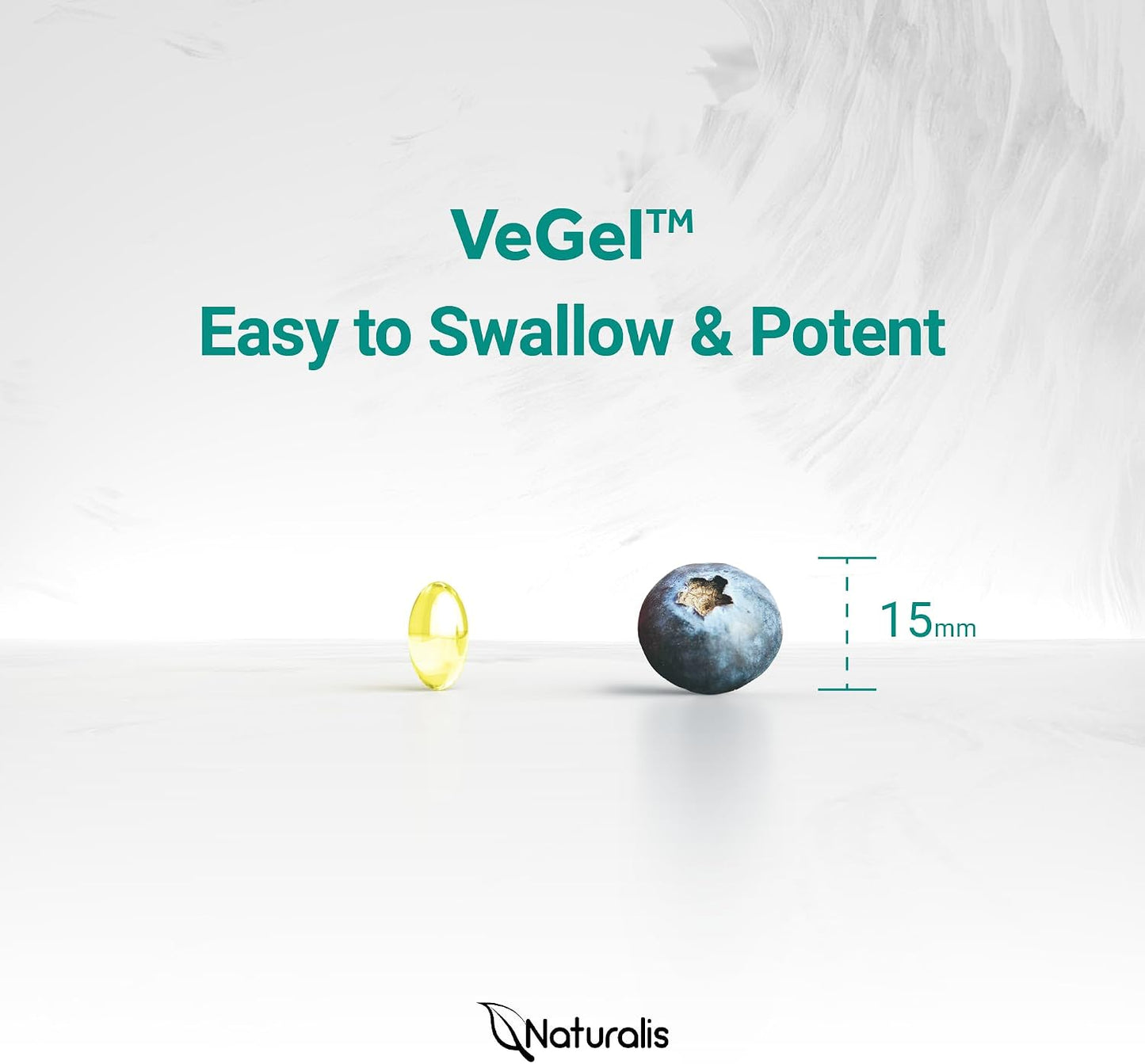 Naturalis Vegan Vitamin D3+K2 from Algae | 5000 IU D3 with 120mcg MK7 | Vegan Society Certified | 60 Softgels - görsel 4
