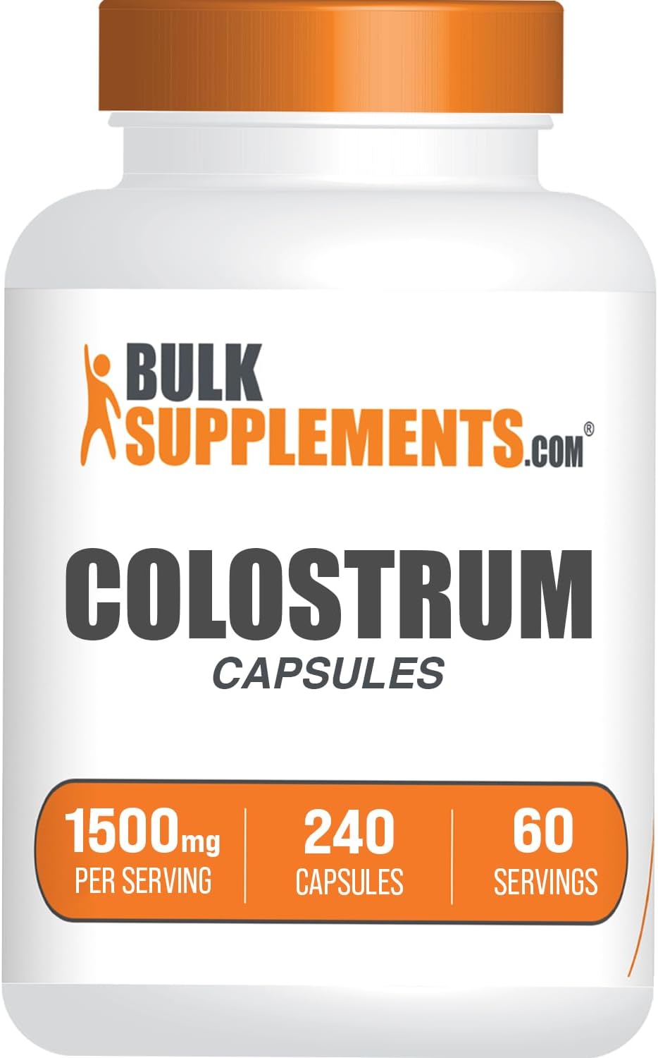 BulkSupplements Colostrum Capsules - Bovine Colostrum Supplement, Gluten-free, 240 Capsules - görsel 1