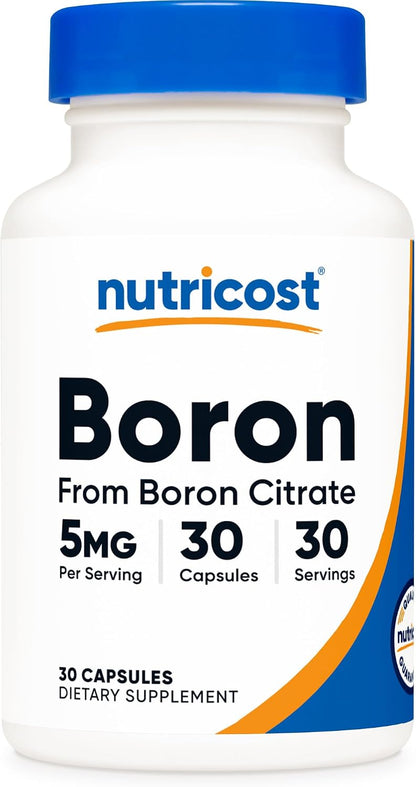 Nutricost Boron Capsules 5mg, 240 Vegetarian Capsules