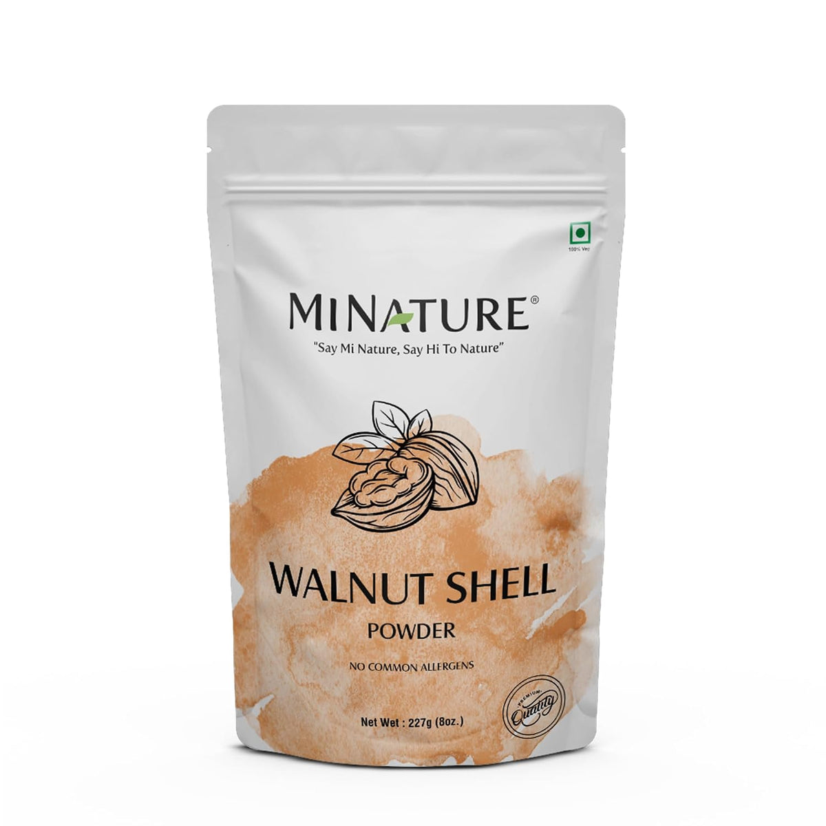 Natural Walnut Shell Powder with Resealable Zip Lock Pouch - No Silica or Artificial Additives for Homemade Natural Scrub, 227g - görsel 1