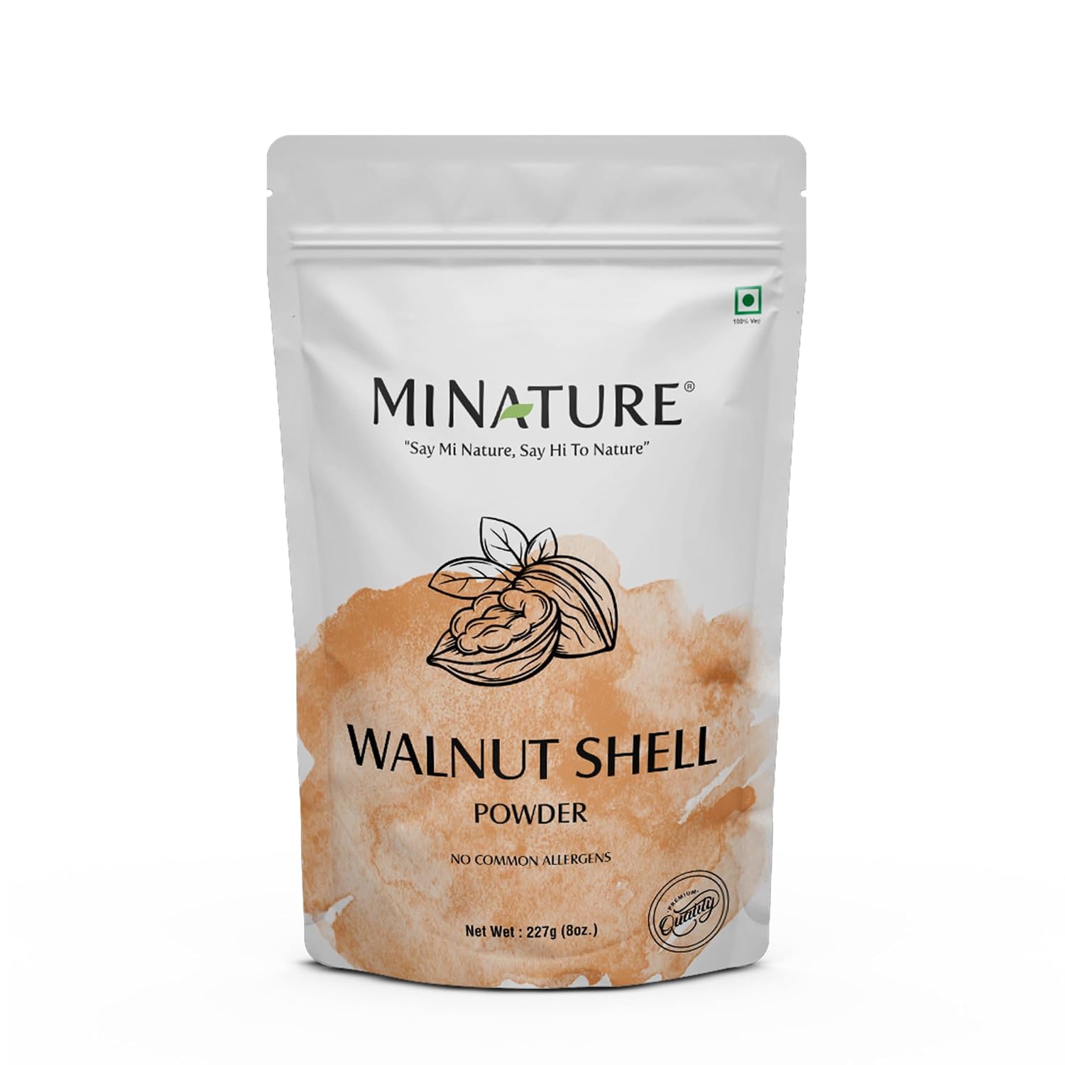 Natural Walnut Shell Powder with Resealable Zip Lock Pouch - No Silica or Artificial Additives for Homemade Natural Scrub, 227g - görsel 1