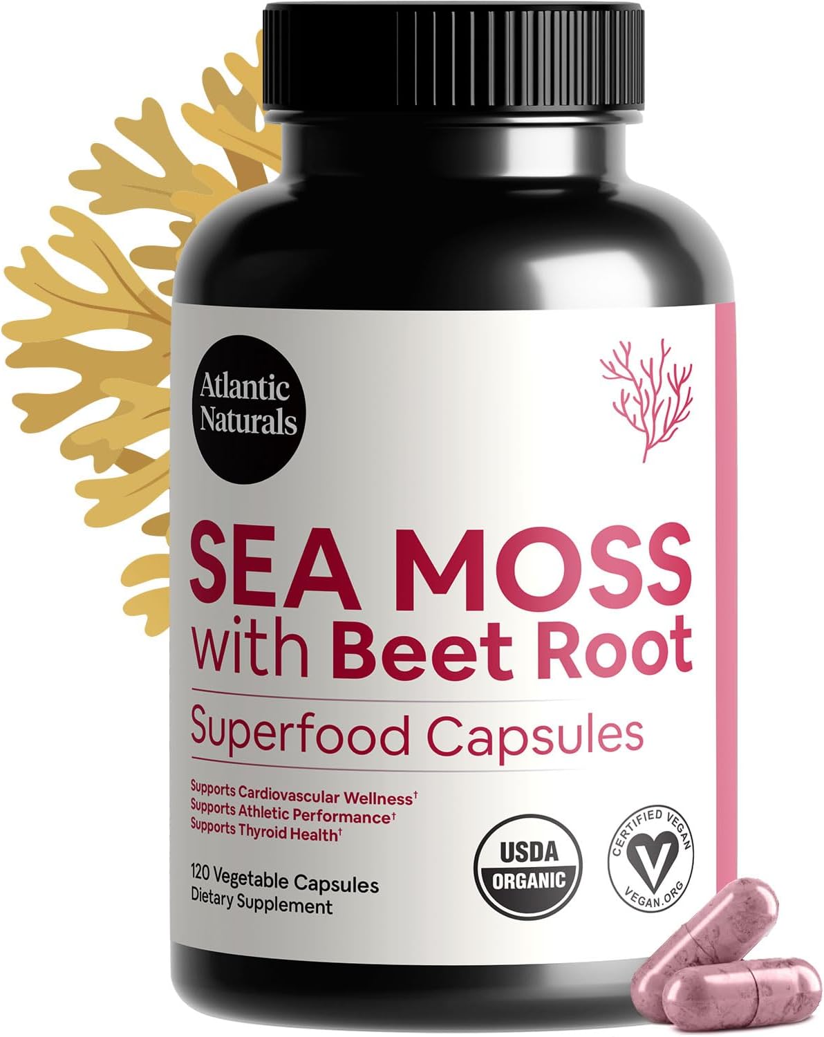 Sea Moss with Spirulina Superfood Capsules – Irish Sea Moss Organic with Spirulina (120 Capsules) - görsel 9