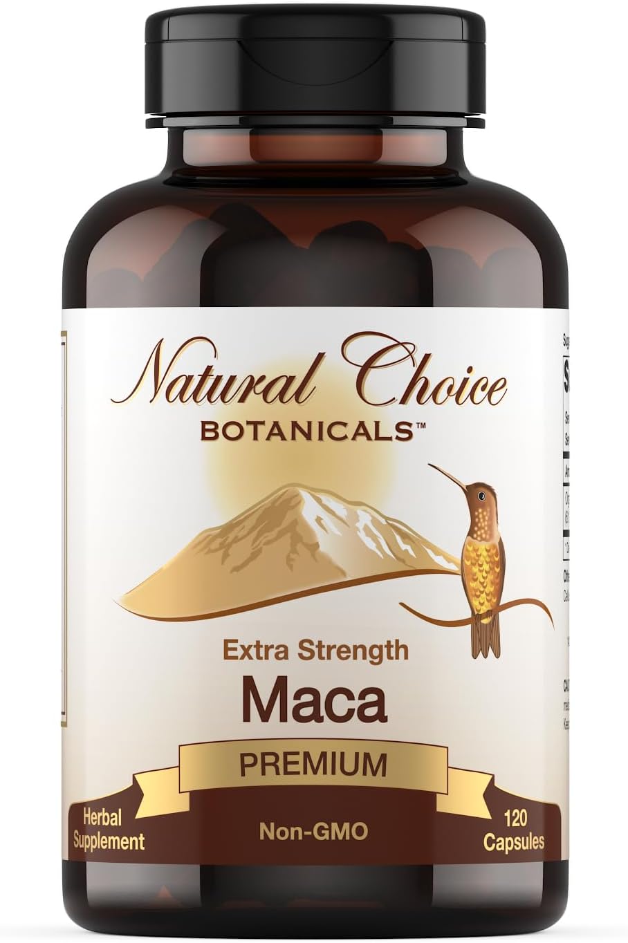 Natural Choice Botanicals Organic Maca Root Capsules (High Potency) - 120 Capsules - görsel 1