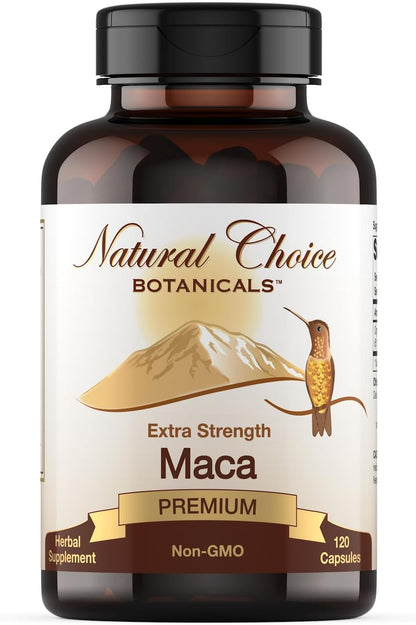 Natural Choice Botanicals Organic Maca Root Capsules (High Potency) - 120 Capsules