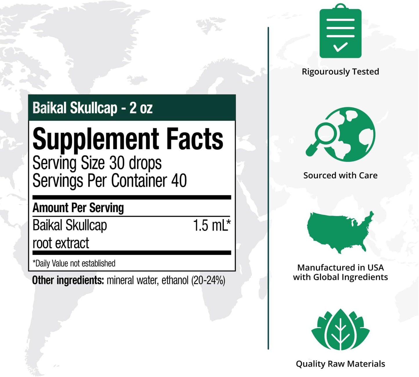 NutraMedix Baikal Skullcap Tincture - 60 ml - görsel 3