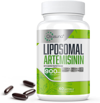 900 mg Liposomal Artemisia Annua for Maximum Absorption, Sweet Wormwood Extract (Artemisia Annua) with Quercetin Phytosome 200 mg, 120 Soft gel capsules