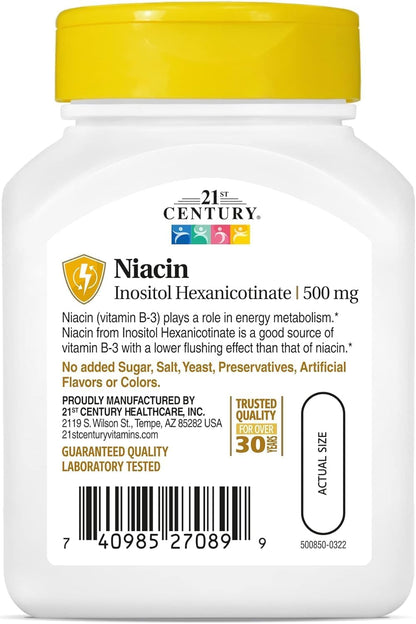 Niacin Flush-Free 500 mg - 110 Capsules