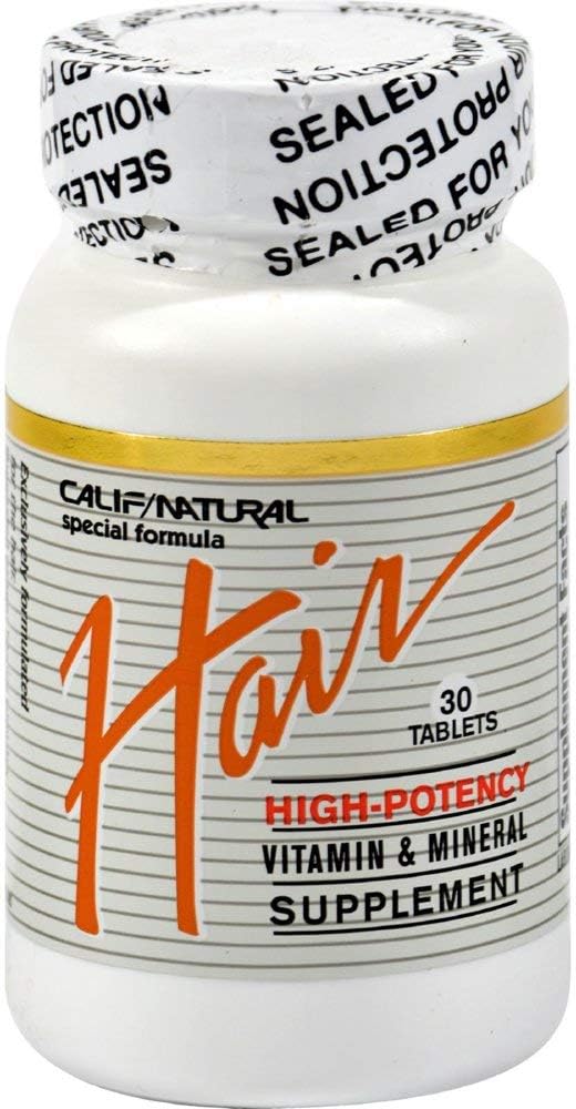 California Natural Hair Vitamin & Mineral, 30 Tablets (6 Pack) - görsel 1