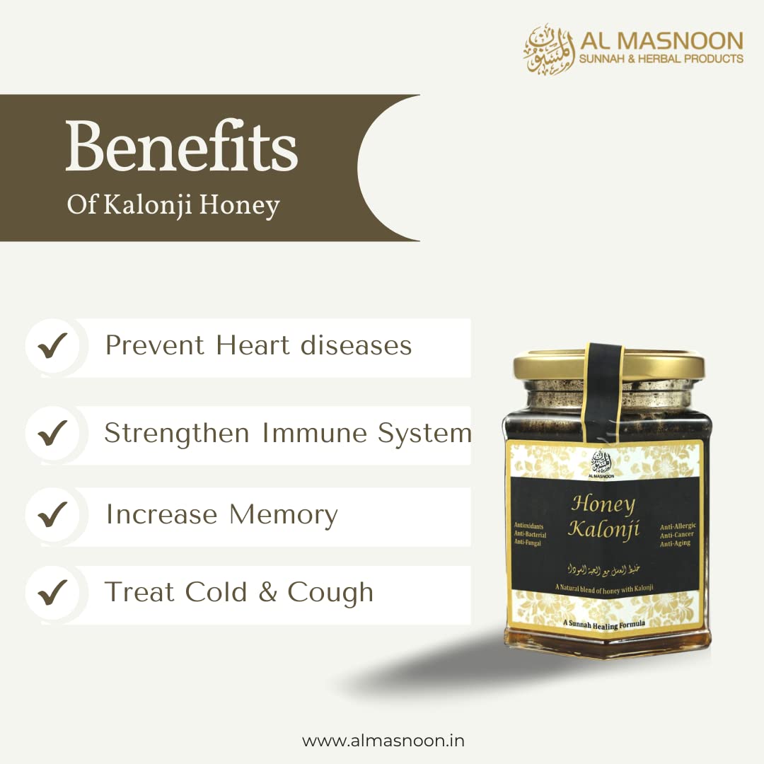 AL MASNOON Black Seed with Pure Honey - 300g (Pack of 1) - görsel 3