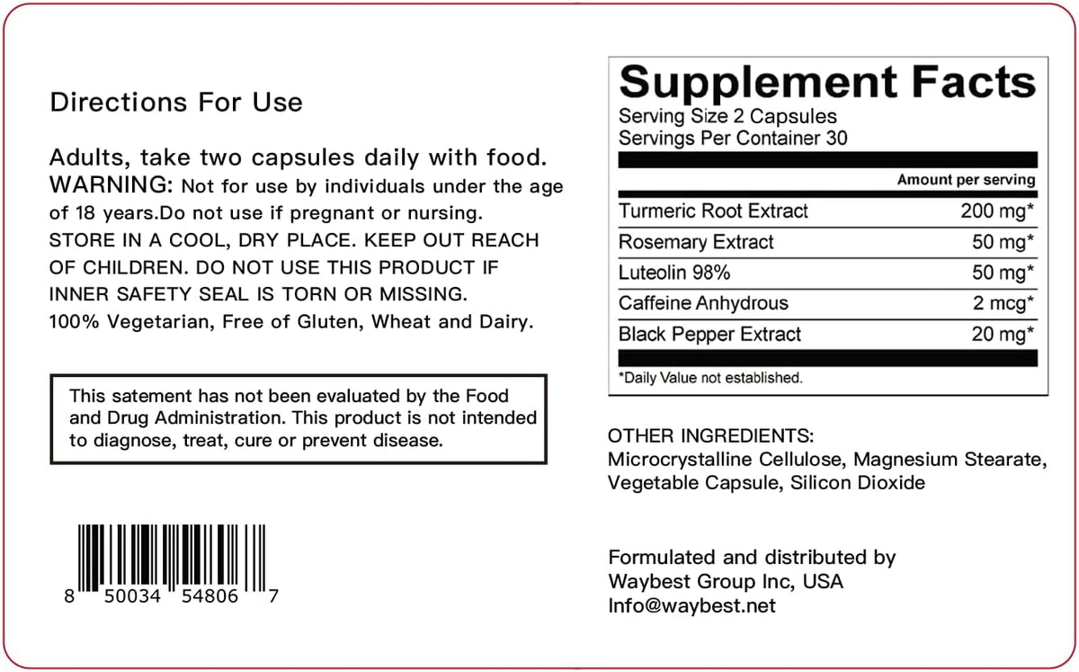 Waybest NRF2 Activator Antioxidant Supplement - 60 Capsules - görsel 7