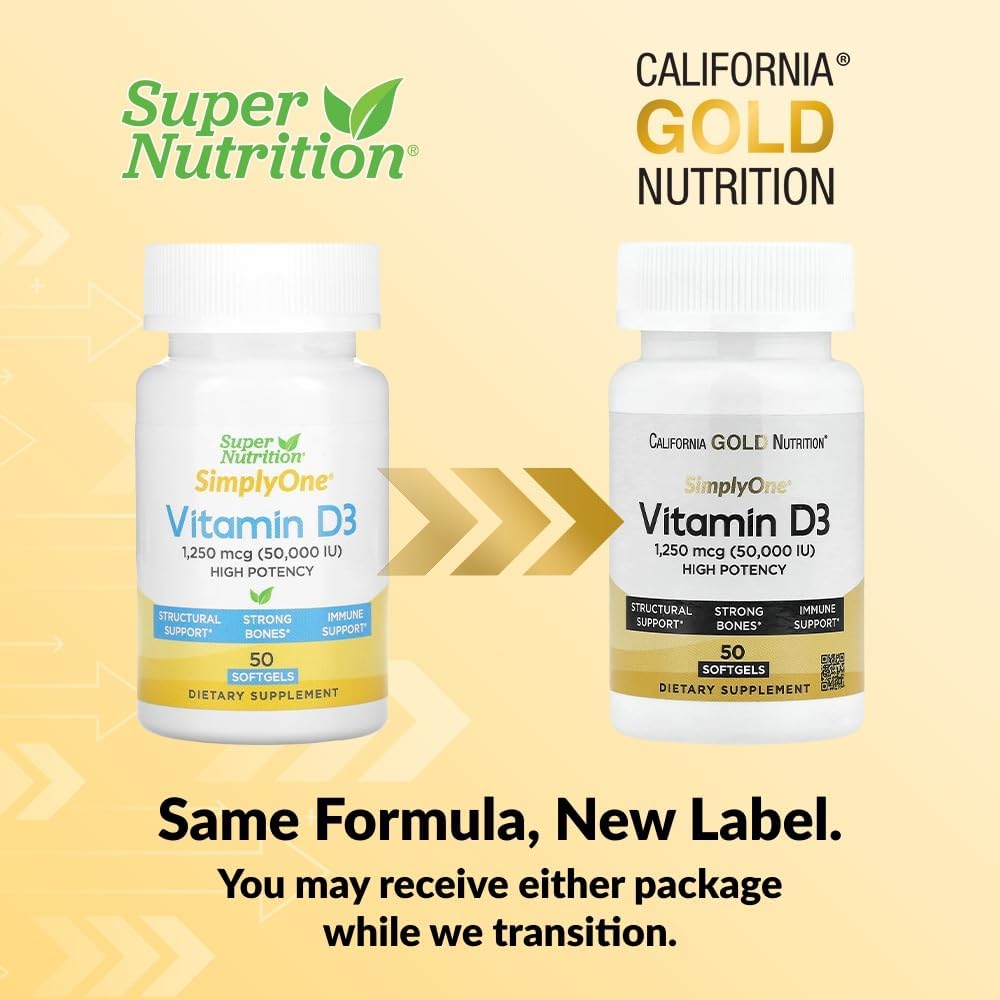 SuperNutrition SimplyOne Vitamin D3 50,000 IU – 50 Softgels - görsel 4