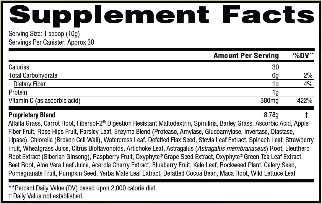 IVL - All Day Energy Greens - Supplement Powder Mix Drink, Greens Powder Superfood - Super Greens Blend for Optimal Nutrition, Energy & Digestion, Green Juice Superfood Boost - görsel 4